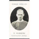 MANCHESTER UNITED H BURGESS TADDY PROMINENT FOOTBALLERS CARD