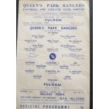 1958-59 QUEENS PARK RANGERS V FULHAM LONDON CHALLENGE CUP