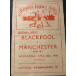 1947-48 BLACKPOOL V MANCHESTER UNITED