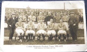 ORIGINAL 1921-22 CREWE ALEXANDRA POSTCARD