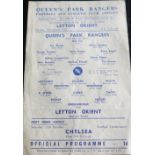 1957-58 QUEENS PARK RANGERS V LEYTON ORIENT LONDON CHALLENGE CUP