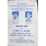 1960 ST LOUIS C.Y.C ALL STARS V MANCHESTER UNITED