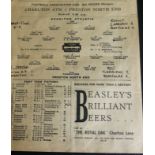 1945-46 CHARLTON ATHLETIC V PRESTON NORTH END FA CUP 5TH ROUND