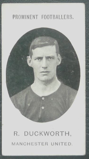 MANCHESTER UNITED R DUCKWORTH TADDY PROMINENT FOOTBALLERS CARD