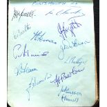 1949-50 PORTSMOUTH DIV 1 CHAMPIONS AUTOGRAPH PAGE