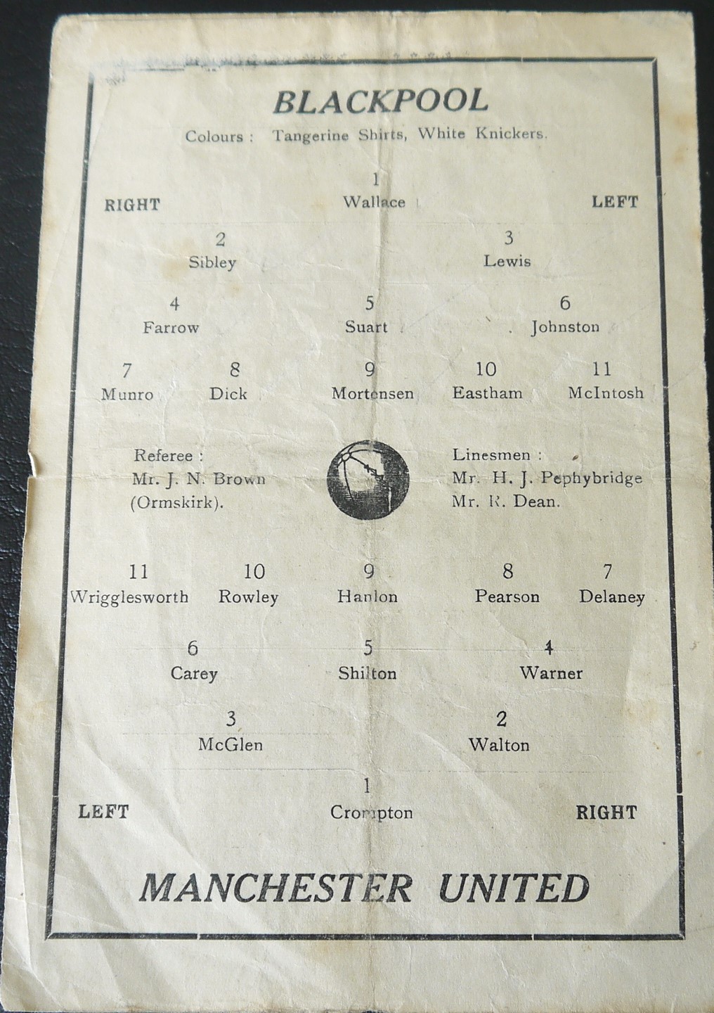 1946-47 BLACKPOOL V MANCHESTER UNITED - Image 2 of 2