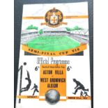 1957 FA CUP SEMI-FINAL ASTON VILLA V WEST BROMWICH ALBION SIGNED BY PETER McPARLAND