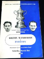 1953 FA CUP SEMI-FINAL BOLTON WANDERERS V EVERTON