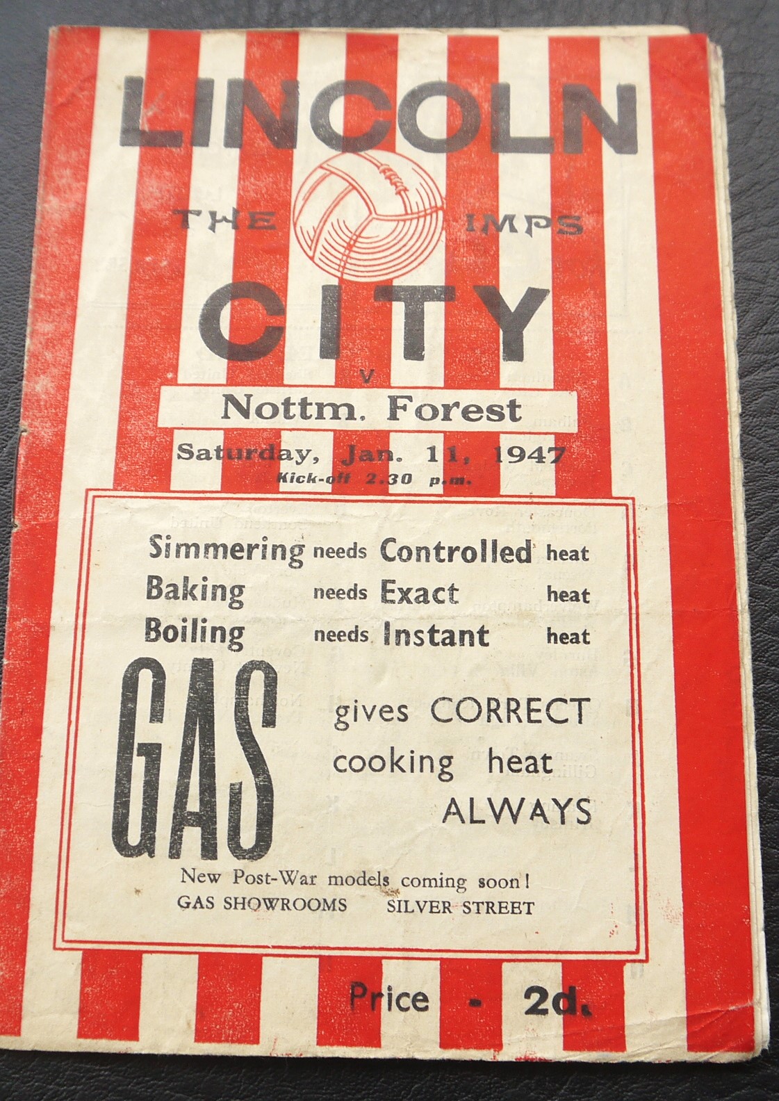 1946-47 LINCOLN CITY V NOTTINGHAM FOREST FA CUP