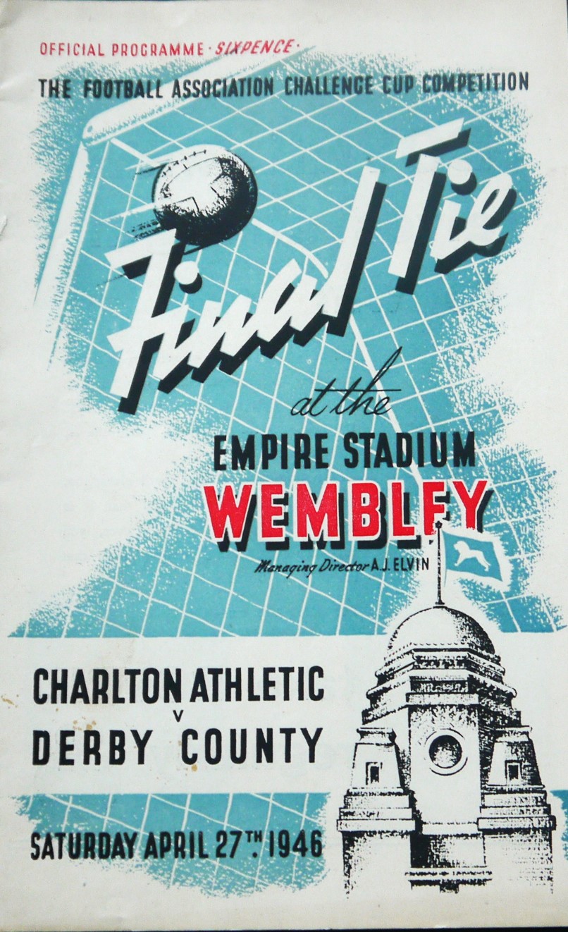 1946 FA CUP FINAL CHARLTON ATHLETIC V DERBY COUNTY OFFICIAL PROGRAMME