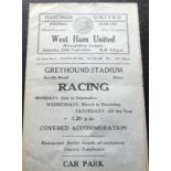 1956-57 HASTINGS TOWN V WEST HAM UNITED 'A'