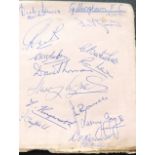 1950-51 GILLINGHAM & BRISTOL CITY AUTOGRAPH PAGE