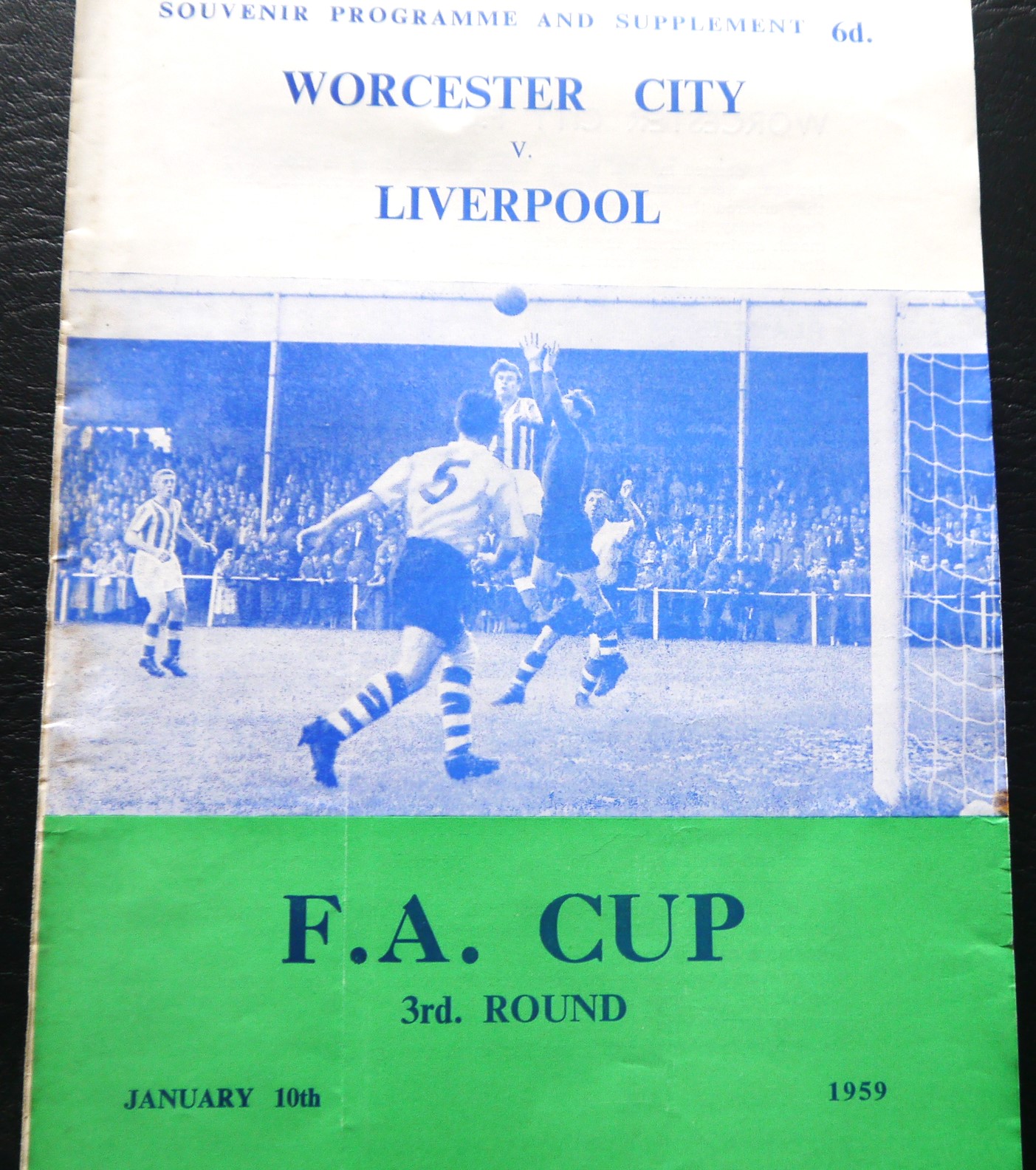 1958-59 WORCESTER CITY V LIVERPOOL FA CUP 3RD ROUND