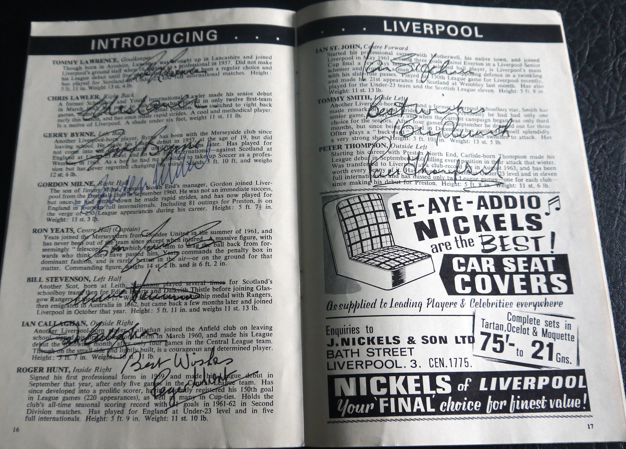 1965 FA CUP FINAL LEEDS UNITED V LIVERPOOL FULLY SIGNED BY THE LIVERPOOL TEAM - Image 2 of 3