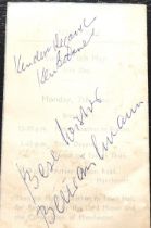 1955 FA CUP FINAL MANCHESTER CITY ITINERARY SIGNED BY BARNES & TRAUTMANN