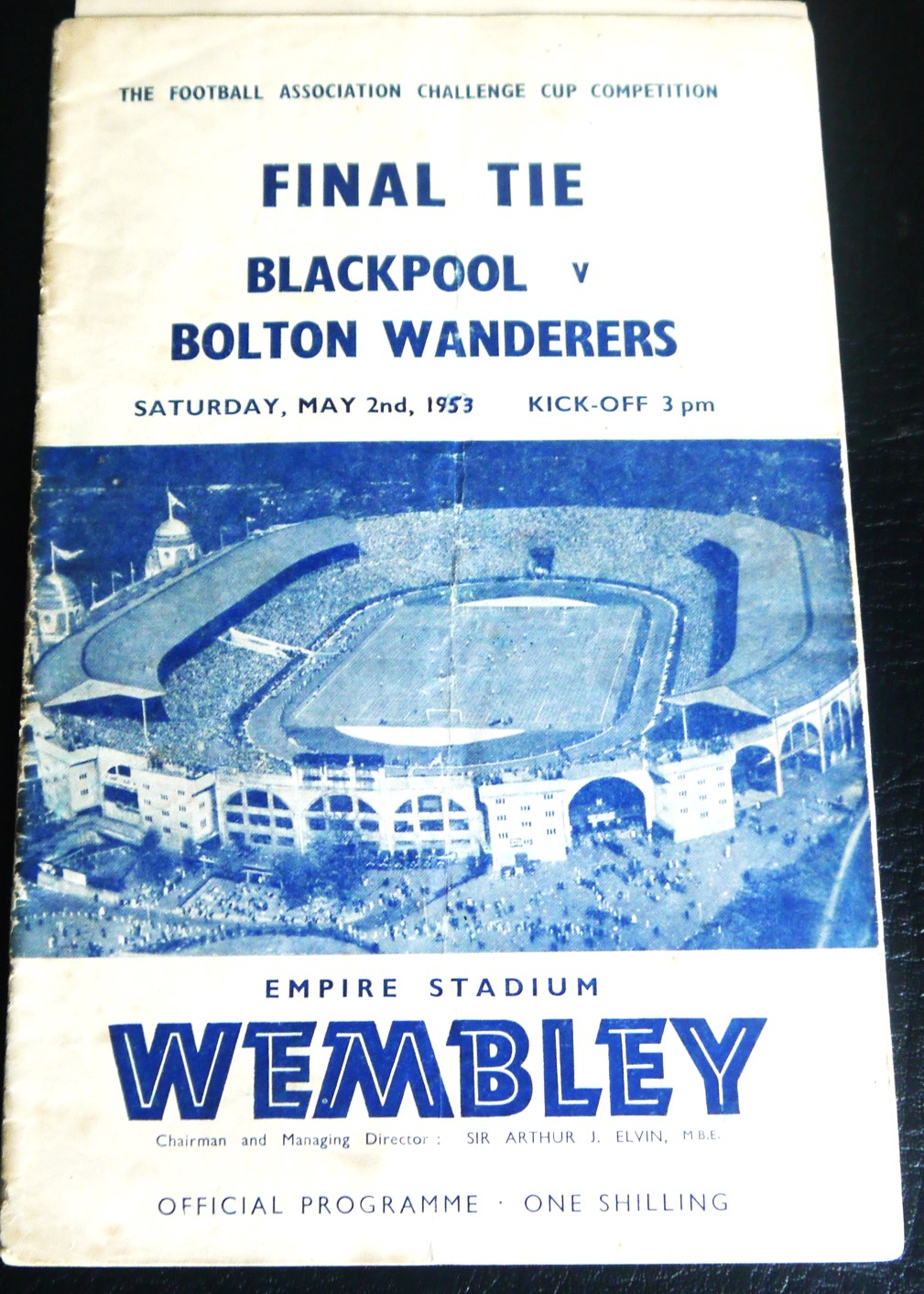 1953 FA CUP FINAL BLACKPOOL V BOLTON AUTOGRAPHED PROGRAMME