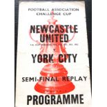 1955 FA CUP SEMI-FINAL REPLAY NEWCASTLE UNITED V YORK CITY PIRATE PROGRAMME