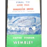 1957 FA CUP FINAL ASTON VILLA V MANCHESTER UNITED SIGNED BY PETER McPARLAND