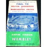 1958 FA CUP FINAL BOLTON V MANCHESTER UNITED AUTOGRAPHED PROGRAMME