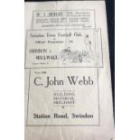 1937-38 SWINDON TOWN V MILLWALL