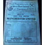 1935-36 WEST HAM UNITED V MANCHESTER UNITED