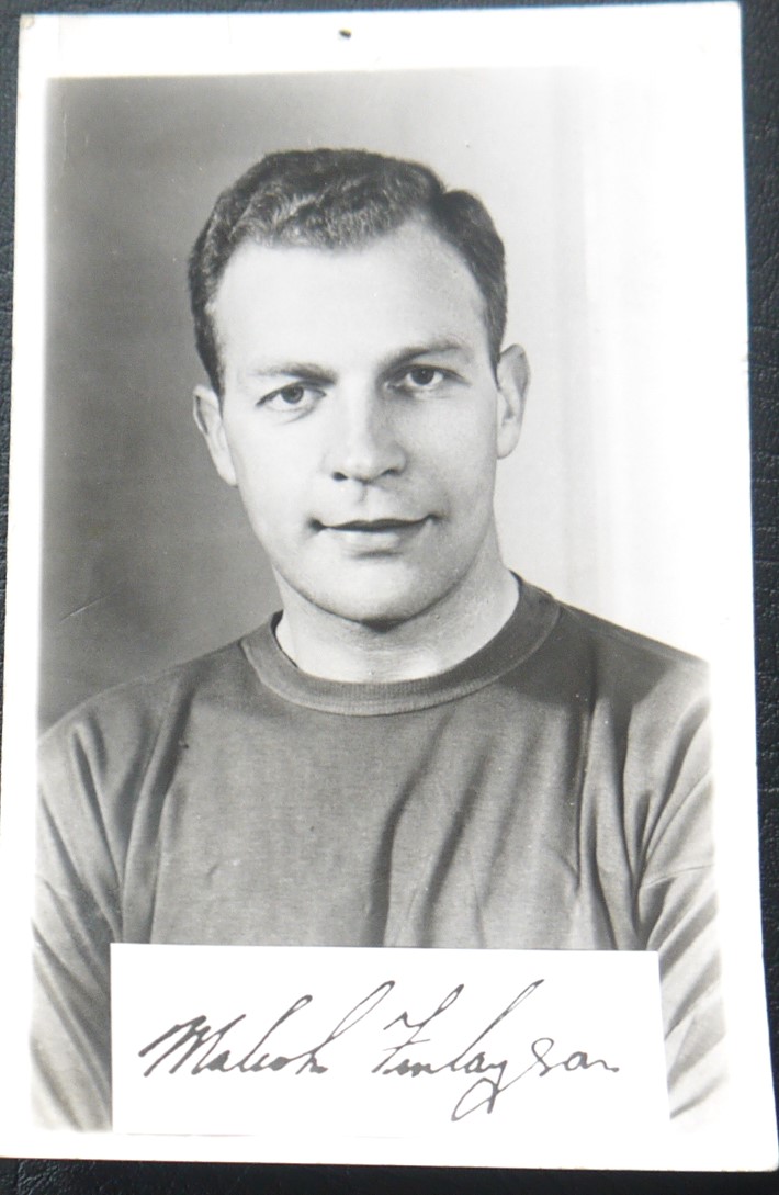 ORIGINAL WOLVERHAMPTON WANDERERS MALCOLM FINLAYSON POSTCARD