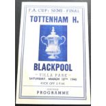 1948 FA CUP SEMI-FINAL BLACKPOOL V TOTTENHAM HOTSPUR PIRATE PROGRAMME