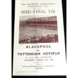 1953 FA CUP SEMI-FINAL BLACKPOOL V TOTTENHAM HOTSPUR