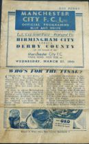 1945-46 FA CUP SEMI-FINAL REPLAY BIRMINGHAM CITY V DERBY COUNTY