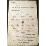 1949-50 LEICESTER CITY RESERVES V SWANSEA TOWN RESERVES