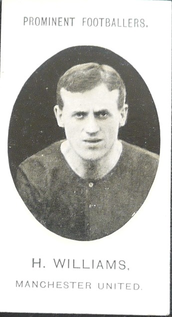 MANCHESTER UNITED H WILLIAMS TADDY PROMINENT FOOTBALLERS CARD