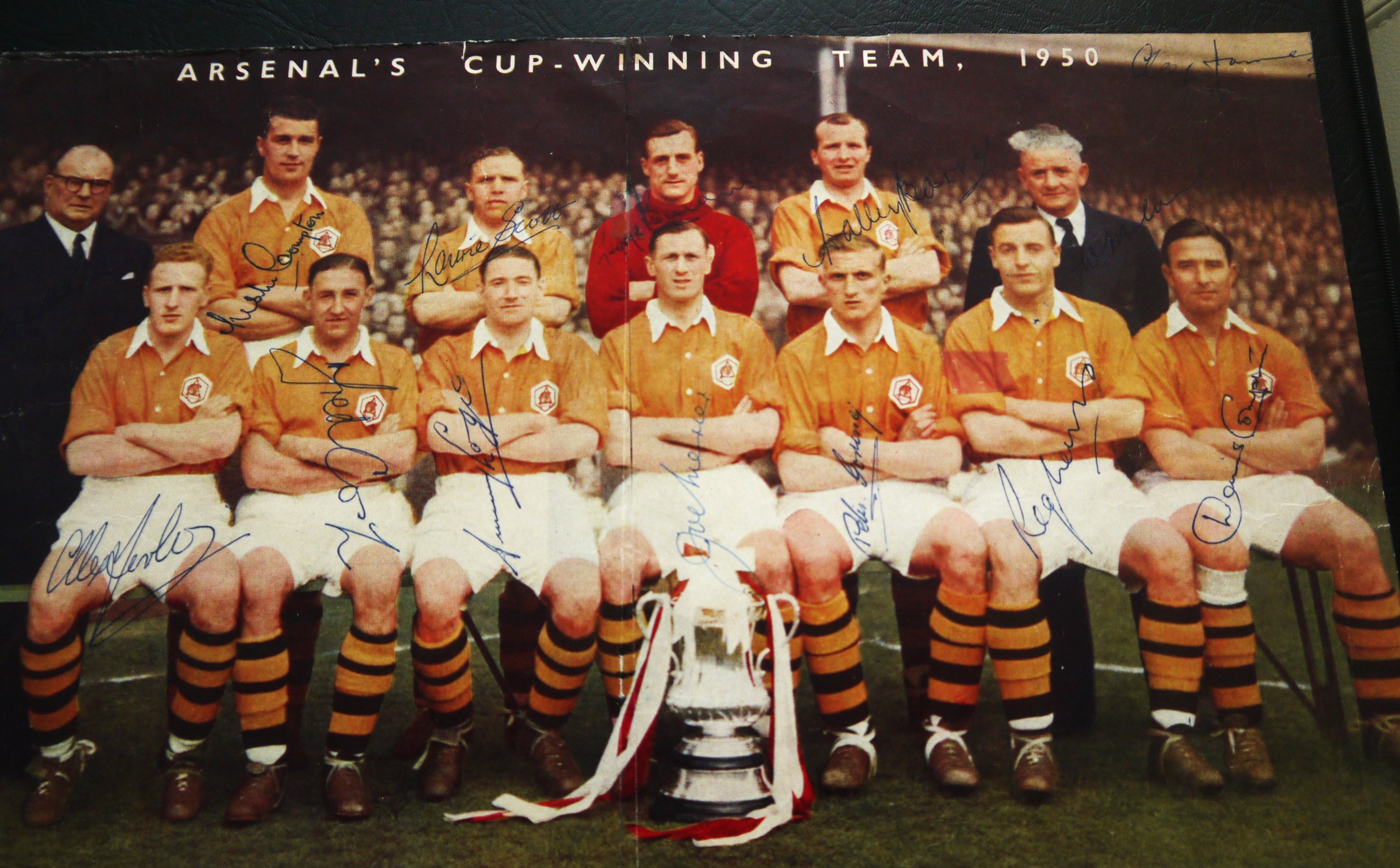 ARSENAL 1950 FA CUP FINAL FULLY SIGNED PICTURE