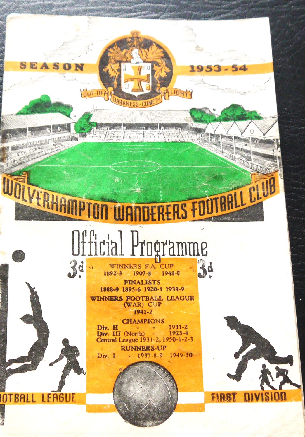 1953-54 WOLVERHAMPTON WANDERERS V MANCHESTER UNITED FA YOUTH CUP FINAL INC'S DUNCAN EDWARDS