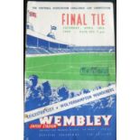 1949 FA CUP FINAL LEICESTER CITY V WOLVERHAMPTON WANDERERS FULLY SIGNED BY THE WOLVES TEAM