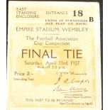 1927 FA CUP FINAL ARSENAL V CARDIFF TICKET