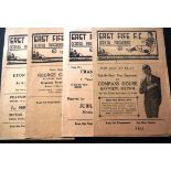 1960'S EAST FIFE HOME PROGRAMMES X 4