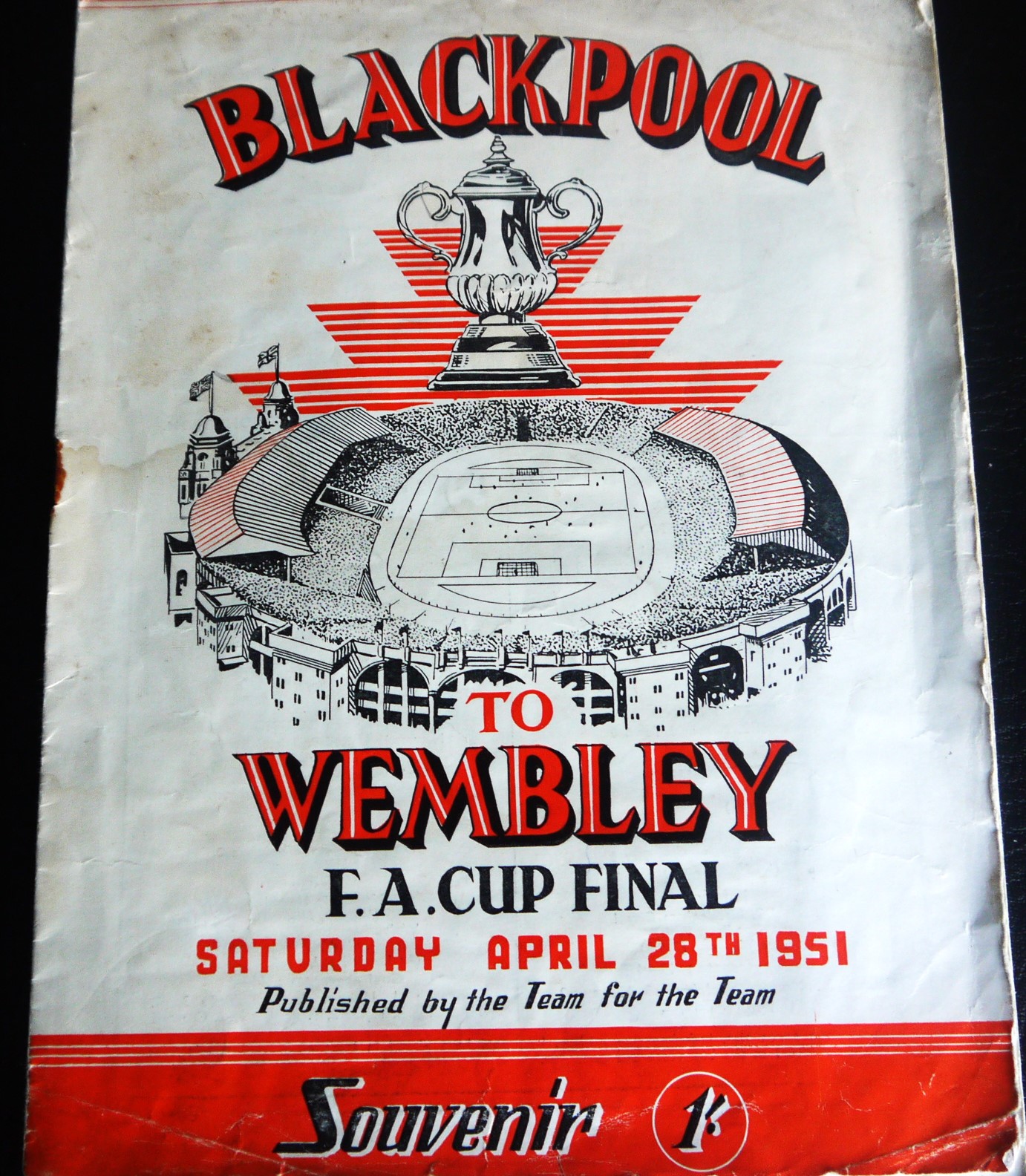 1951 BLACKPOOL FA CUP FINAL SOUVENIR PROGRAMME / BOOKLET