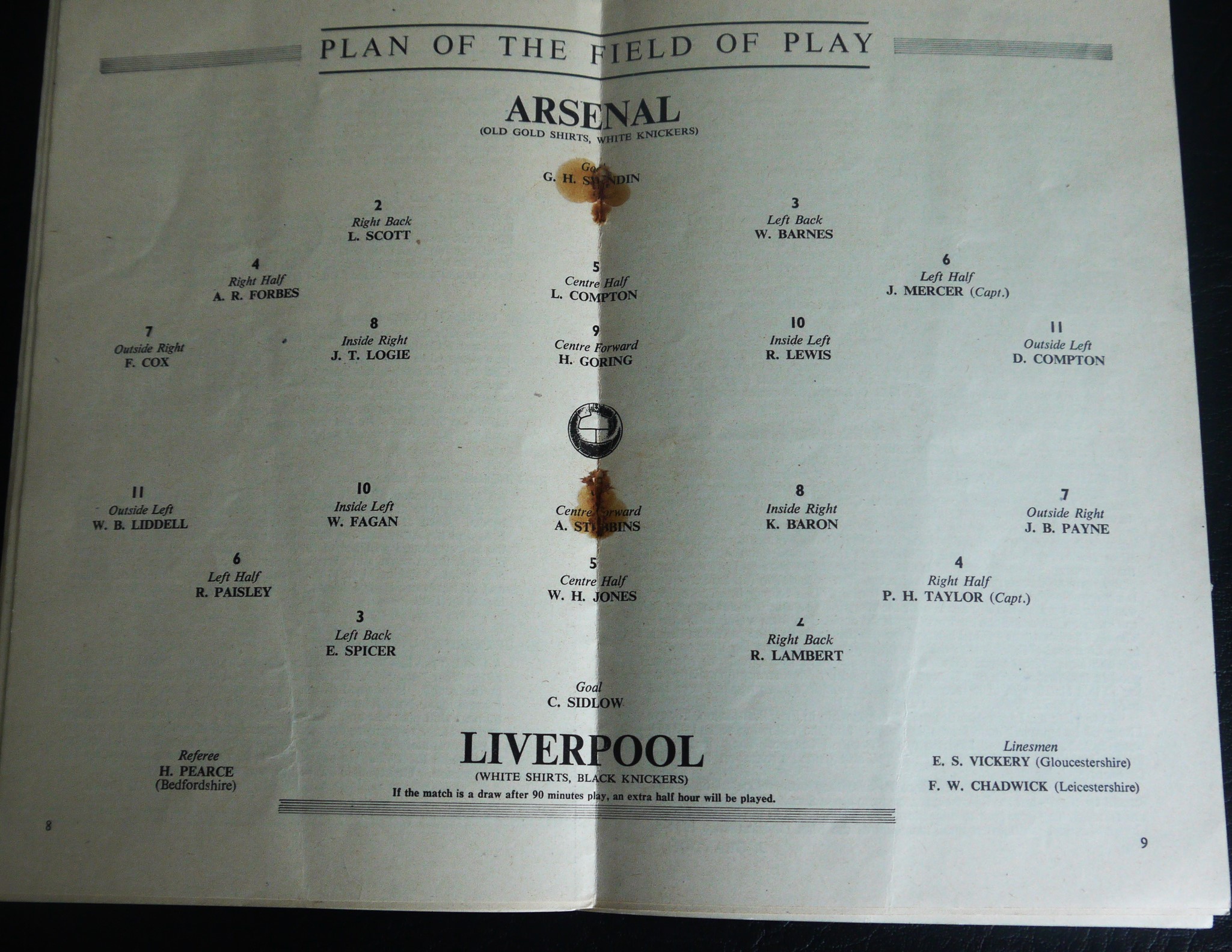 1950 FA CUP FINAL ARSENAL V LIVERPOOL OFFICIAL PROGRAMME - Image 2 of 2