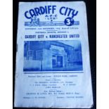 1952-53 CARDIFF CITY V MANCHESTER UNITED