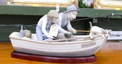 Lladro figurine Fishing with Gramps "Paloma" ,