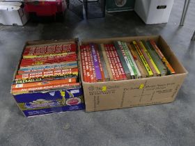 Two boxes of children's annuals including The Victor Book forBboys,