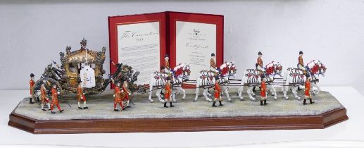 Border Fine Arts The Coronation 1953, limited edition figurine of the gold state coach, 126/350,