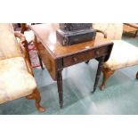 George III mahogany Pembroke table,