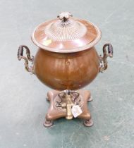 Copper and brass samovar,