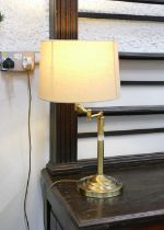 Adjustable brass table lamp,