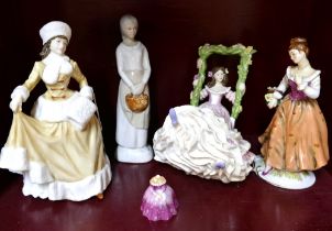 Five figurines, Royal Doulton Natasha,