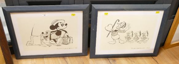 Pair of Disney prints - Mickey Mouse and Donald Duck