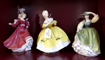 Three Royal Doulton figurines, Patricia,