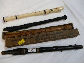 Four vintage recorders