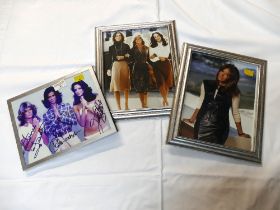 Three framed photographs of Charlies Angels